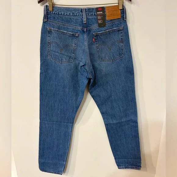 Levi's Wedgie Women's High Rise Blue Denim Jeans - Picture 5 of 6